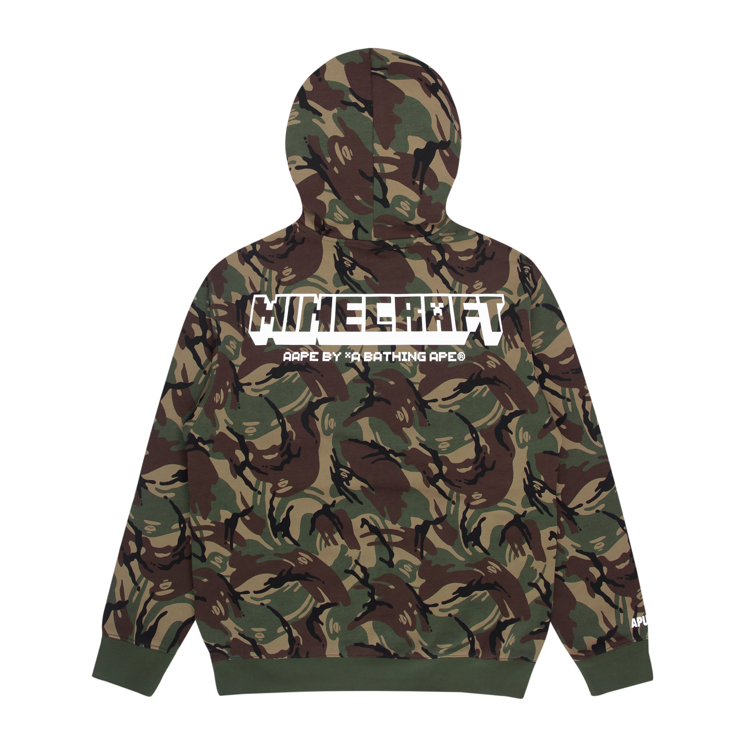 AAPE x Minecraft Camouflage Loose Fit Hoodie