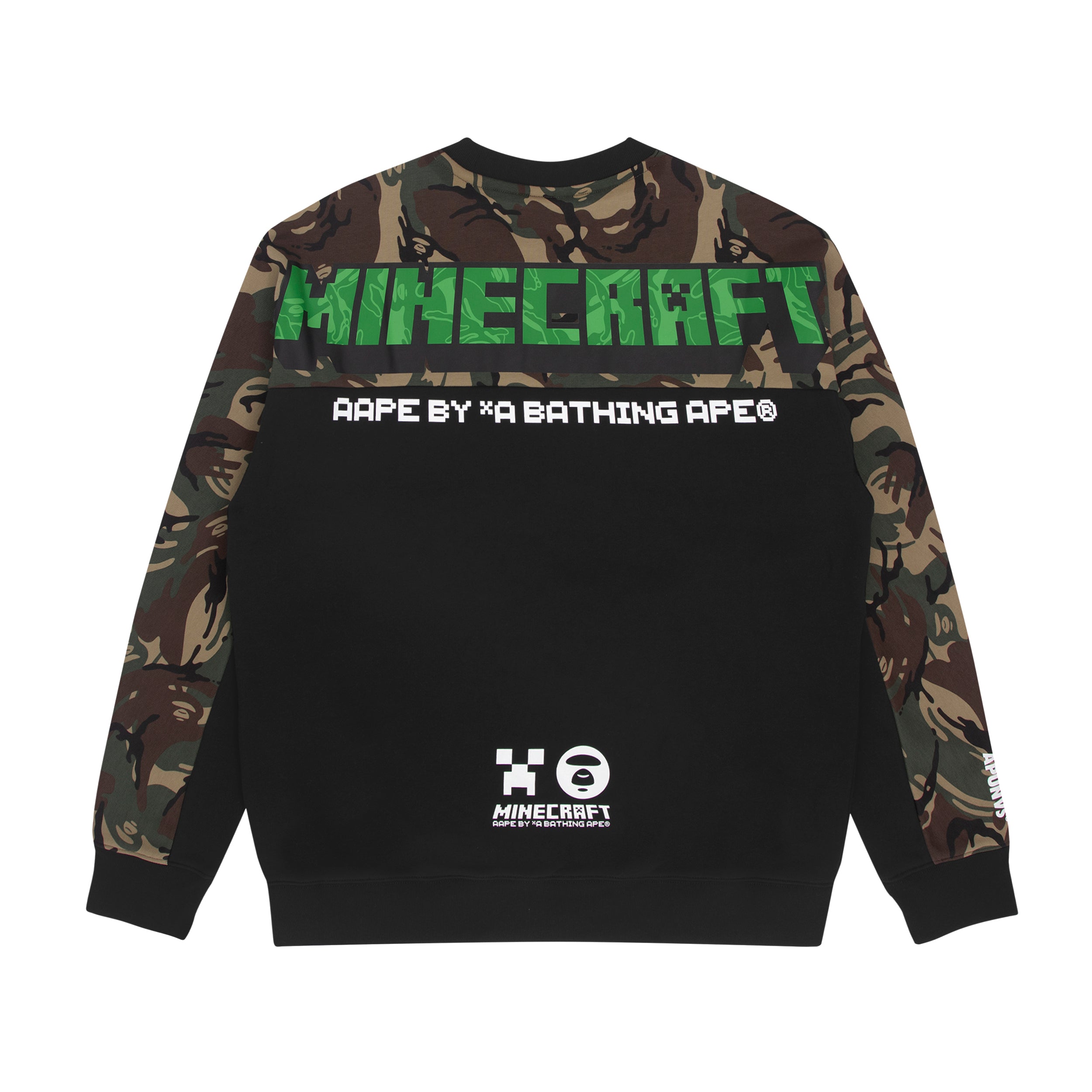 AAPE X MINECRAFT MOONFACE LOOSE FIT SWEATSHIRT