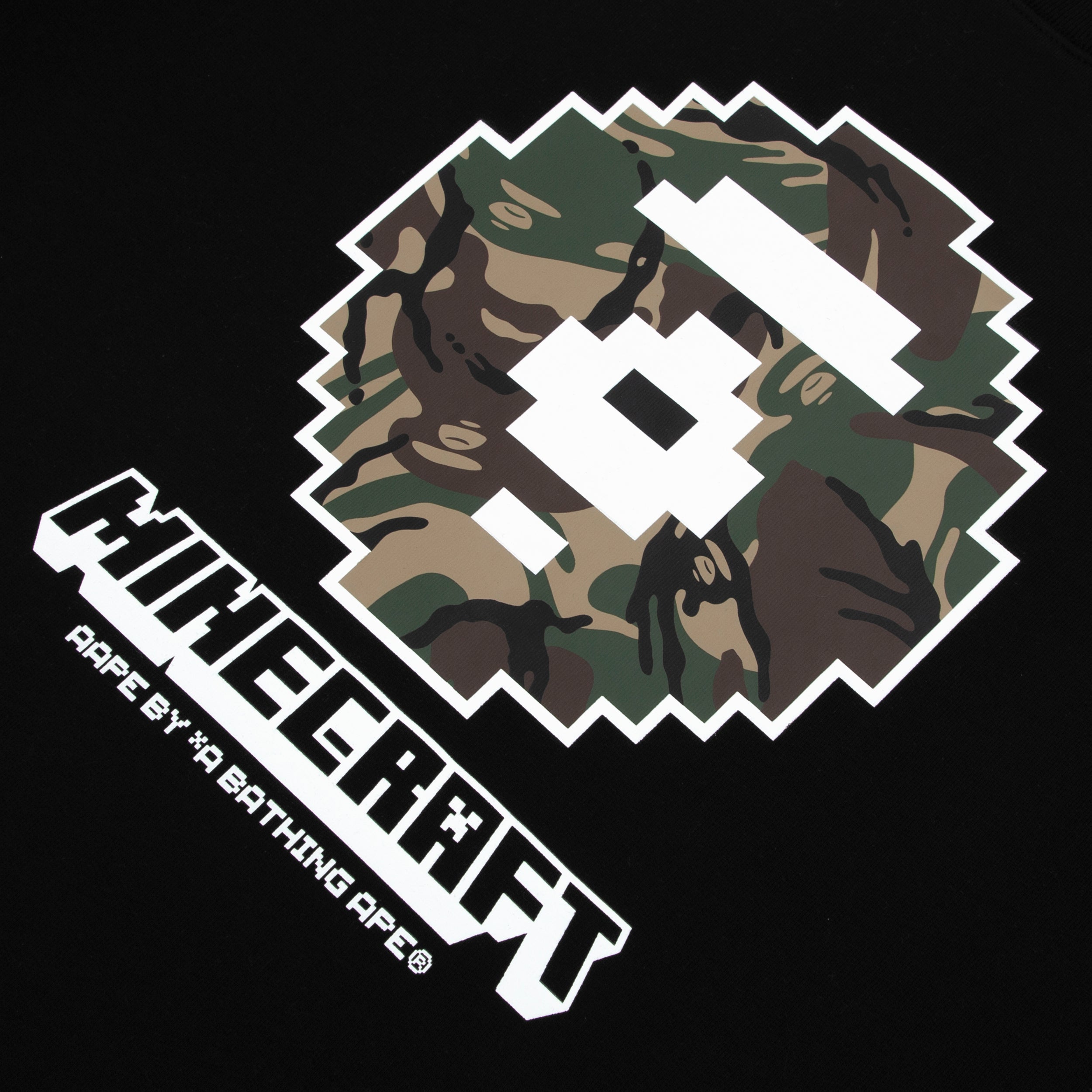 AAPE X MINECRAFT MOONFACE LOOSE FIT SWEATSHIRT