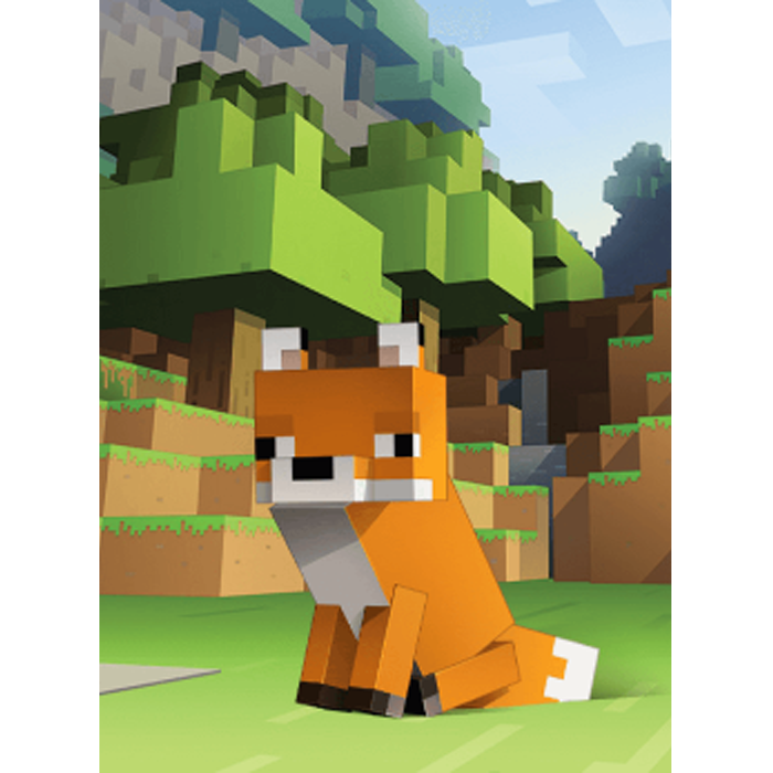 Minecraft Jolly Mobs Fox With Berries Fleece Crewneck Sweatshirt