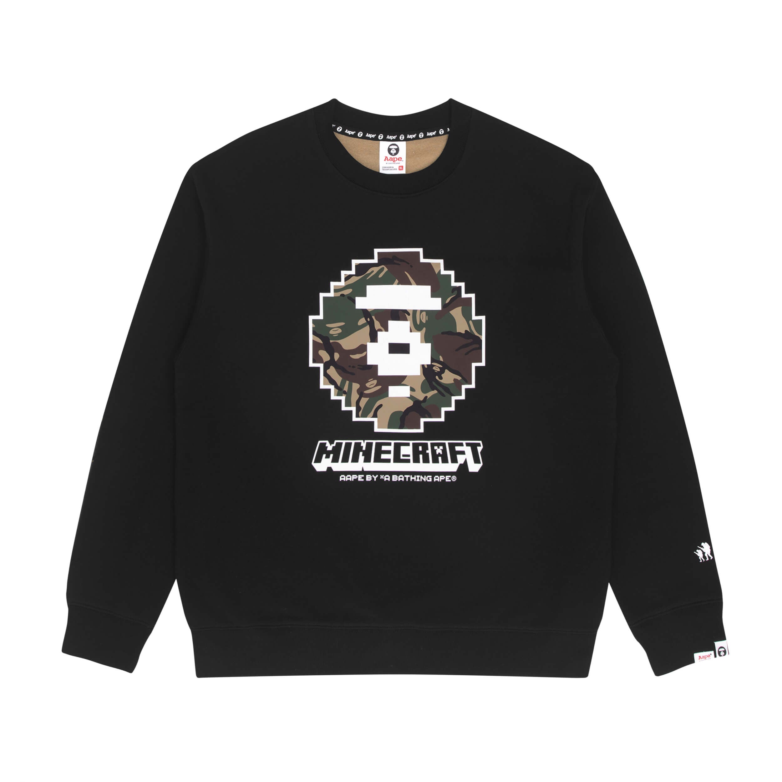 AAPE X MINECRAFT MOONFACE LOOSE FIT SWEATSHIRT
