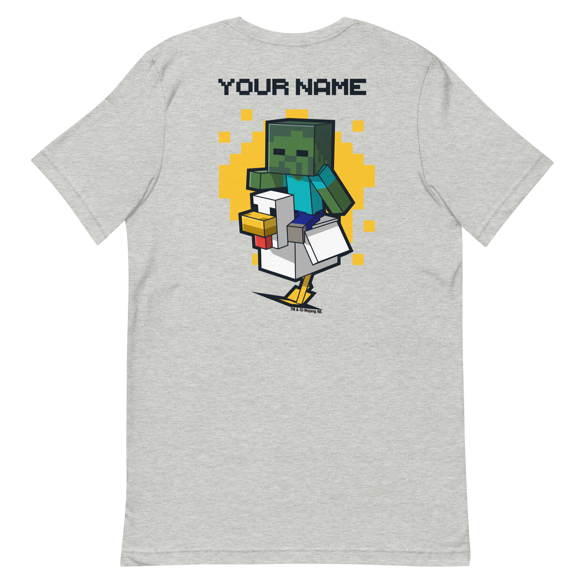 Minecraft Chicken Jockey Personalized Adult T-Shirt | Official ...