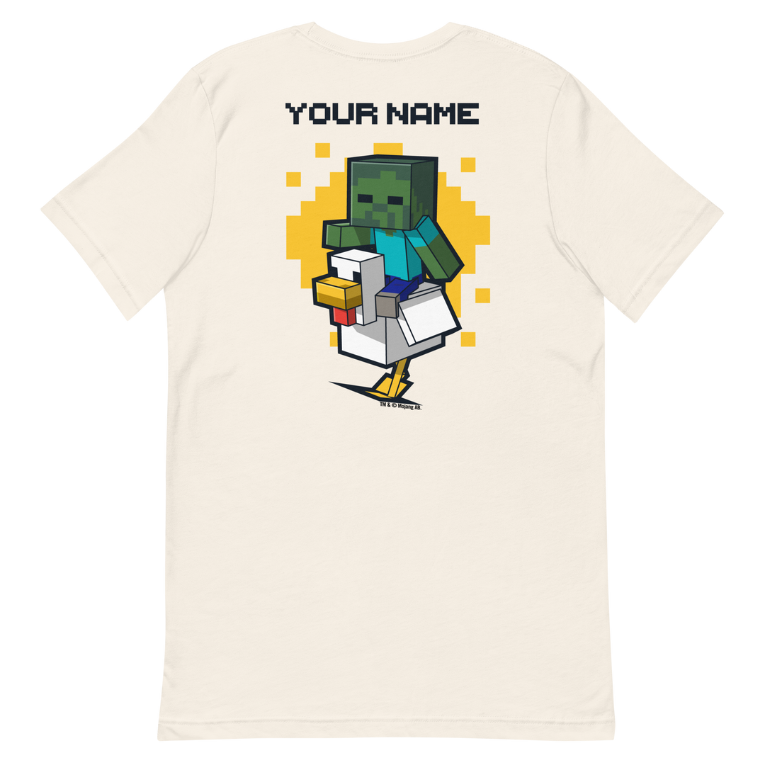 Minecraft Chicken Jockey Personalized Adult T-Shirt | Official