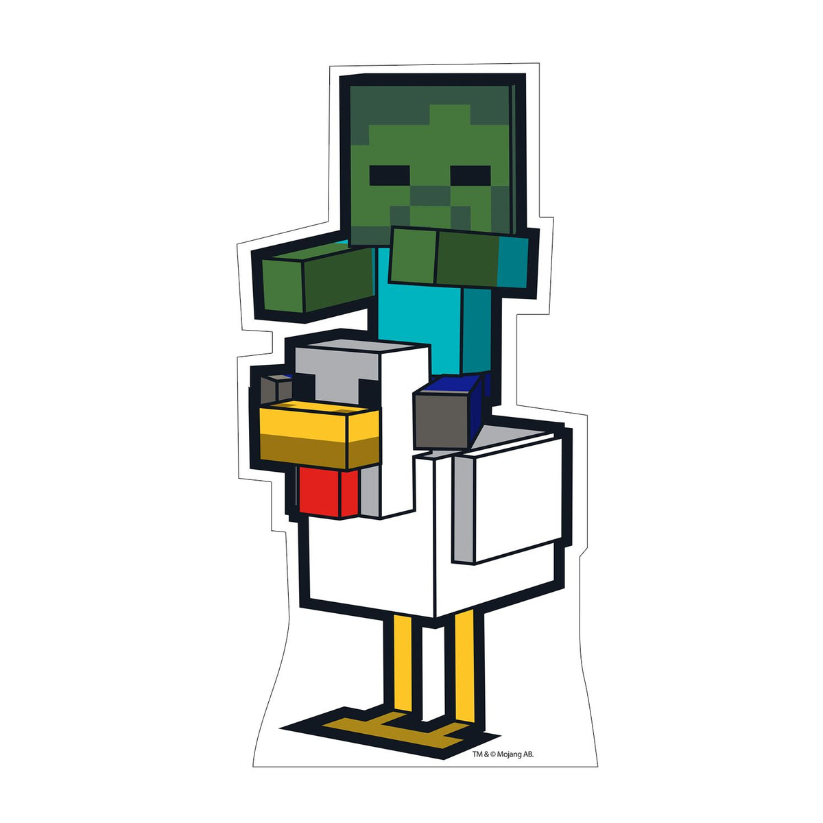Minecraft Chicken Jockey Cardboard Cutout Standee | Official Minecraft Shop