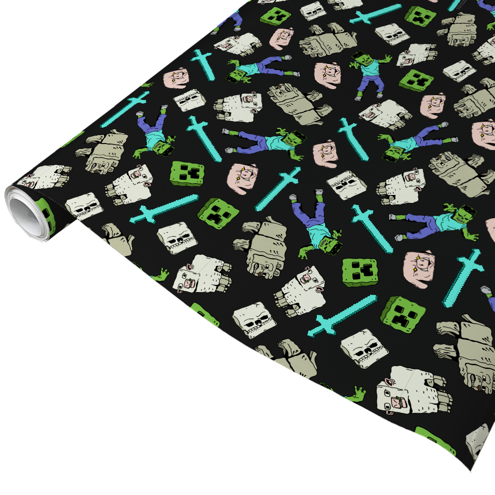 A Minecraft Movie Pattern Gift Wrap | Official Minecraft Shop