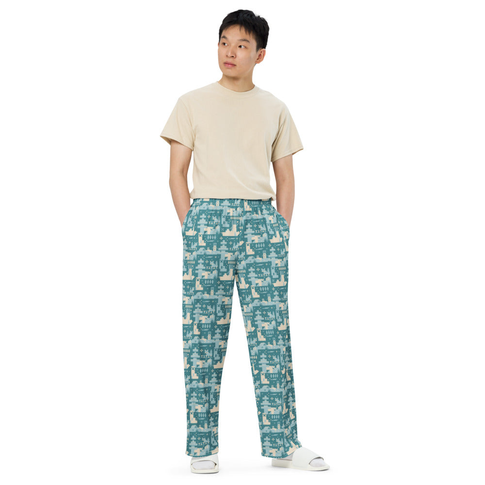 Minecraft Blue Holiday Pattern Lounge Pant | Official Minecraft Shop