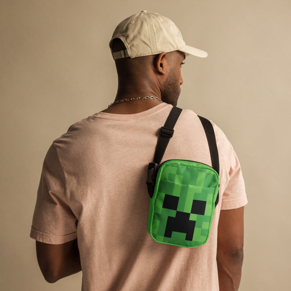 Minecraft Creeper Big Face Crossbody Bag Official Minecraft Shop