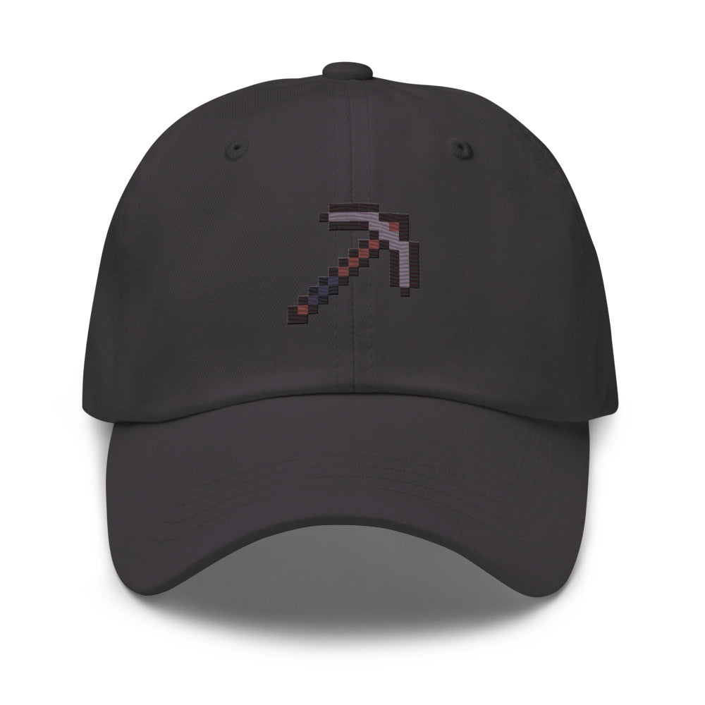 Minecraft Netherite Pickaxe Embroidered Classic Dad Hat | Official