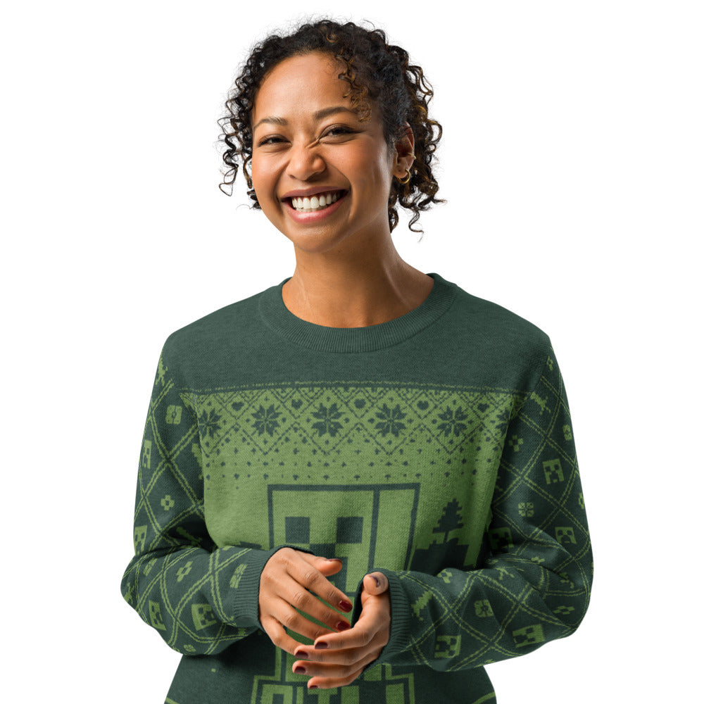 Minecraft Creeper Unisex Knit Sweater | Official Minecraft Shop
