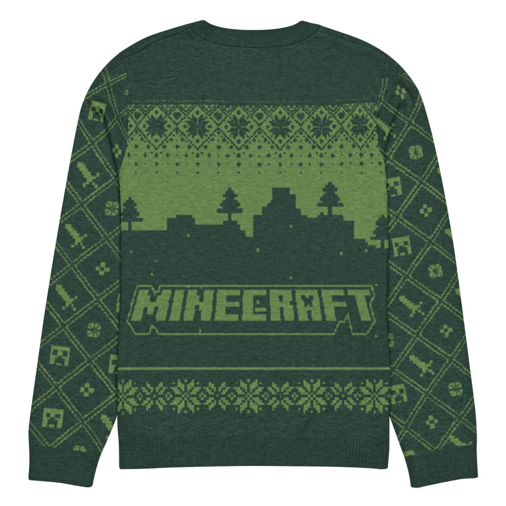 Minecraft Creeper Holiday Unisex Knit Sweater Official Minecraft