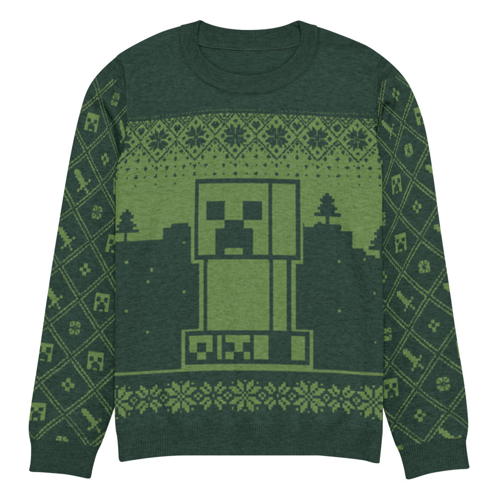 Minecraft Creeper Holiday Unisex Knit Sweater Official Minecraft