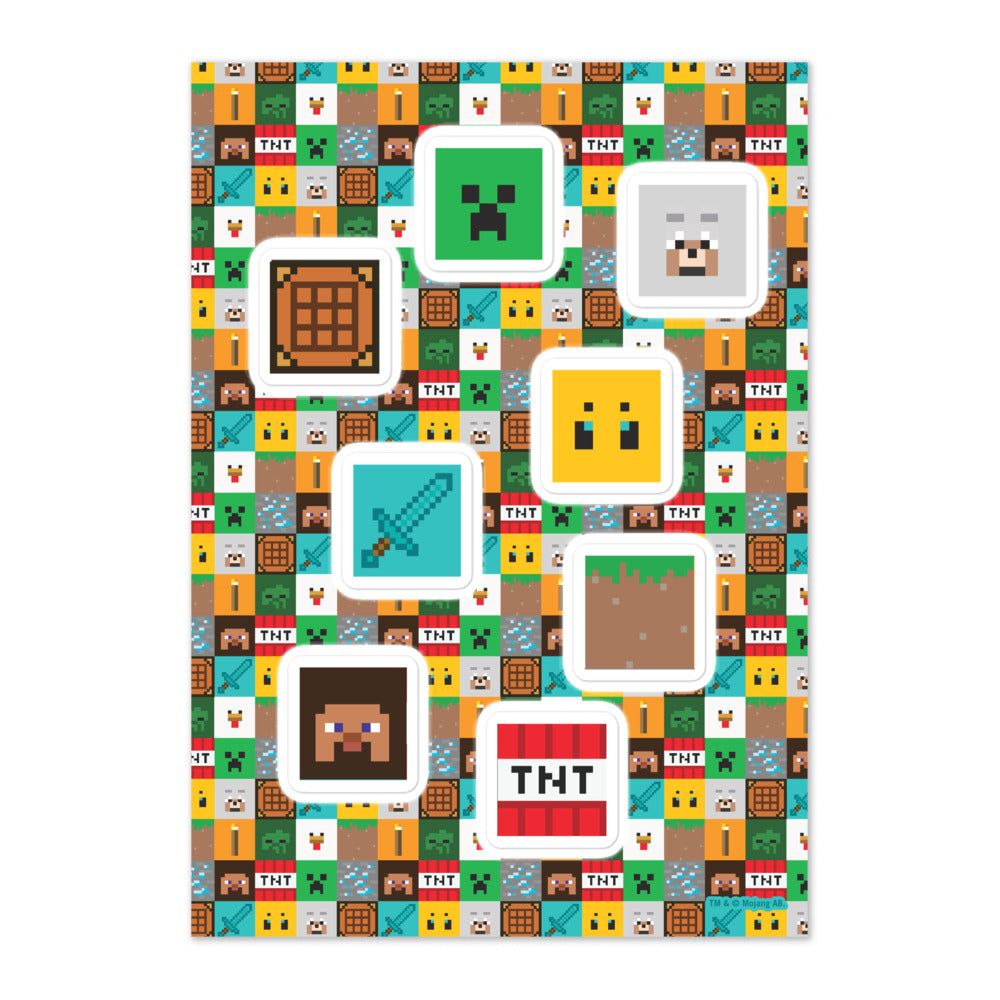 Minecraft Checker Design Minecraft Character Checker Sticker Sheet | Official Minecraft Shop