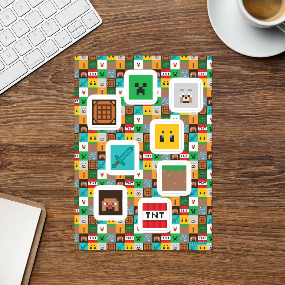 Minecraft Small Sticker Chart Minecraft Character Checker Sticker Sheet | Official Minecraft Shop