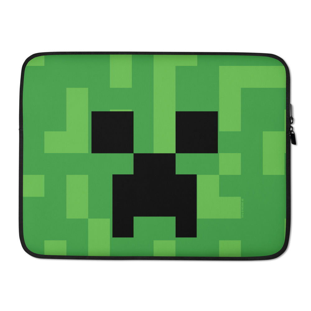 Laptop Shell Minecraft Minecraft Creeper Big Face Laptop Sleeve | Official Minecraft Shop