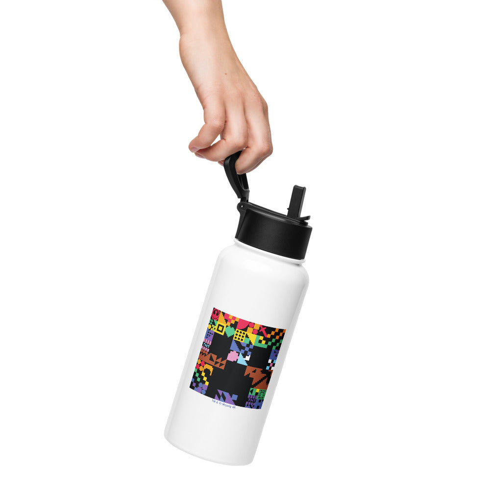 Minecraft Sword Pride Stainless Steel Water Bottle with a Straw