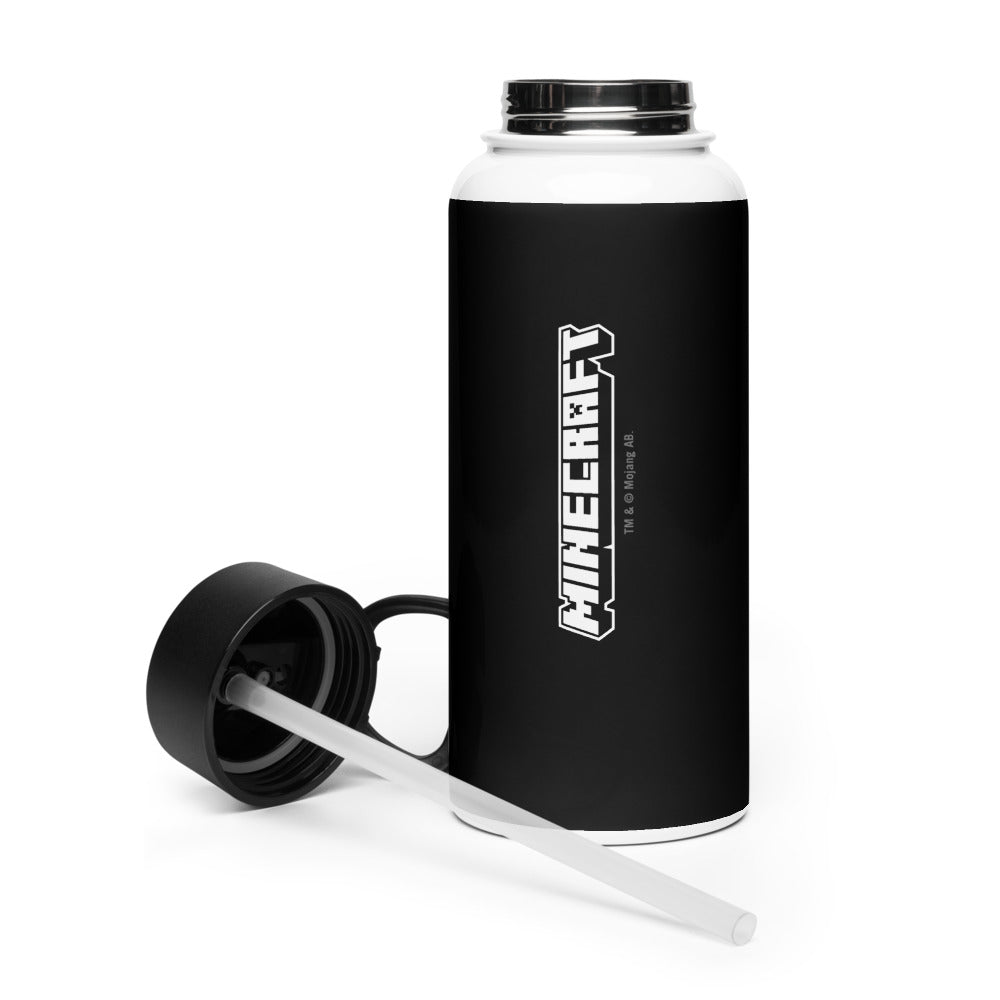 Minecraft Tuned In Creeper Stainless Steel Water Bottle with