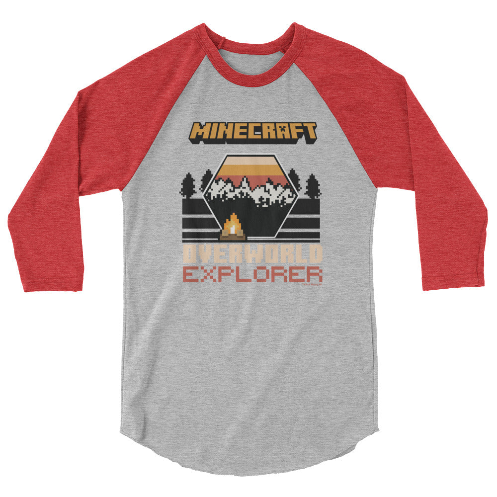 Minecraft Editor Raglan Red Minecraft Overworld Explorer Raglan | Official Minecraft Shop