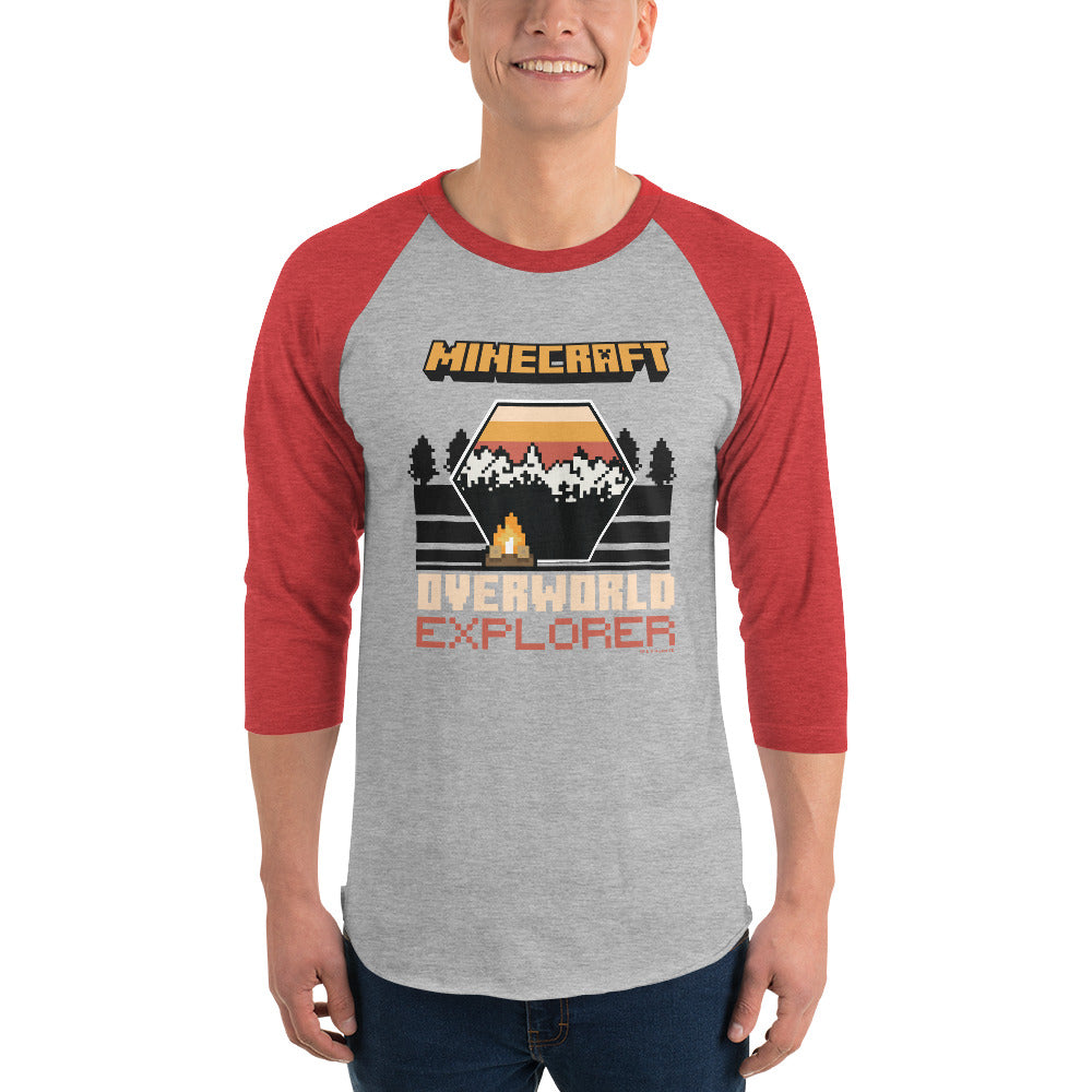 Minecraft Editor Raglan Red Minecraft Overworld Explorer Raglan | Official Minecraft Shop