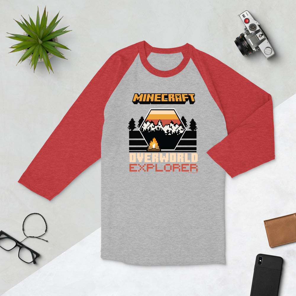 Minecraft Editor Raglan Red Minecraft Overworld Explorer Raglan | Official Minecraft Shop