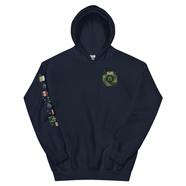 Minecraft Creeper Holiday Wreath Adult Hoodie | Official Minecraft