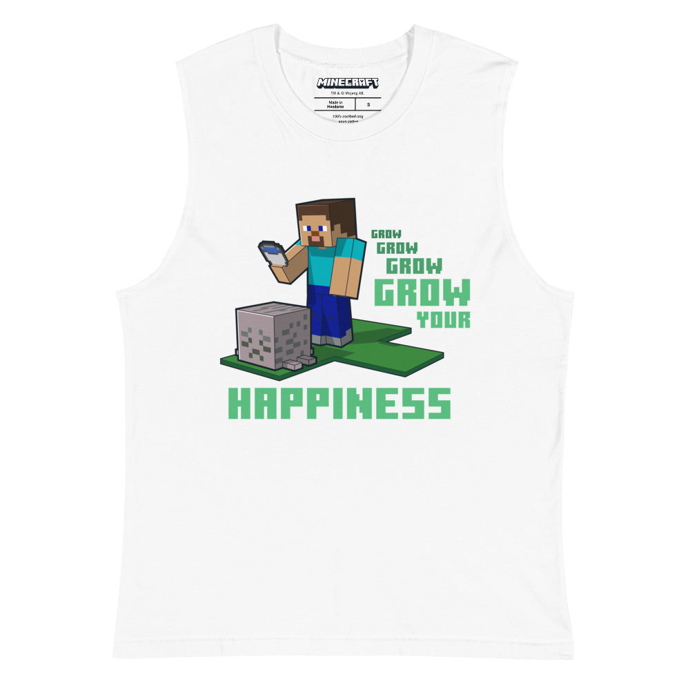 Minecraft Grow Your Happiness Adult Tank Top | Official Minecraft Shop