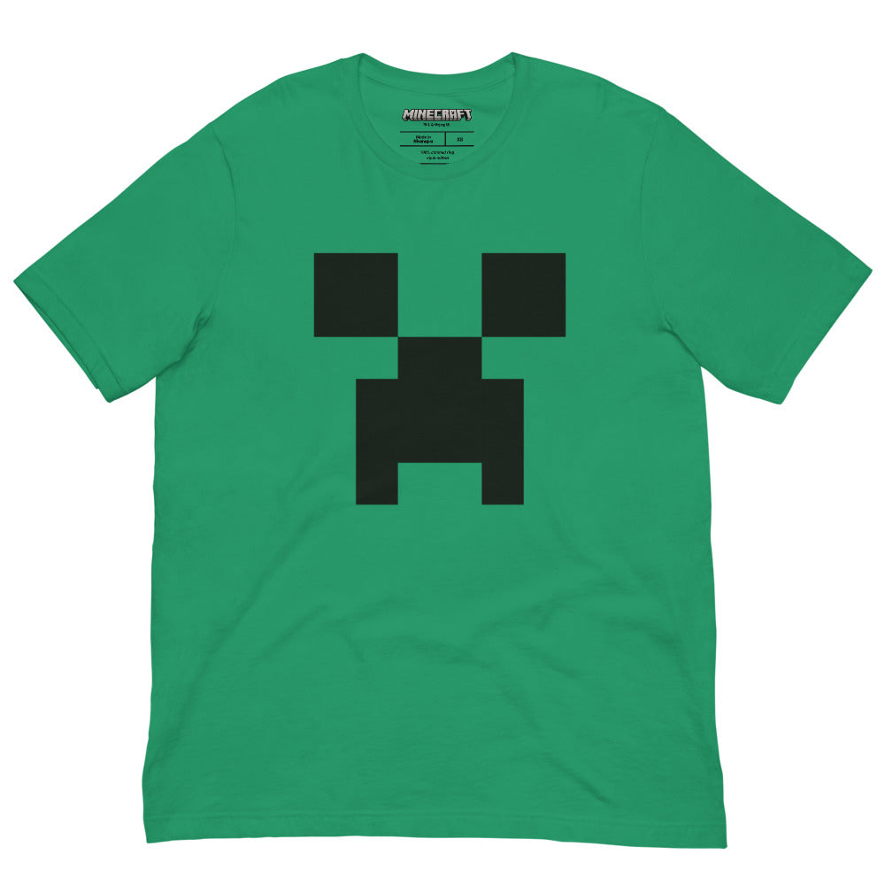 T-Shirt Minecraft Creeper Visage Géant – Officiellement Licencié – Style Classique Et Confortable