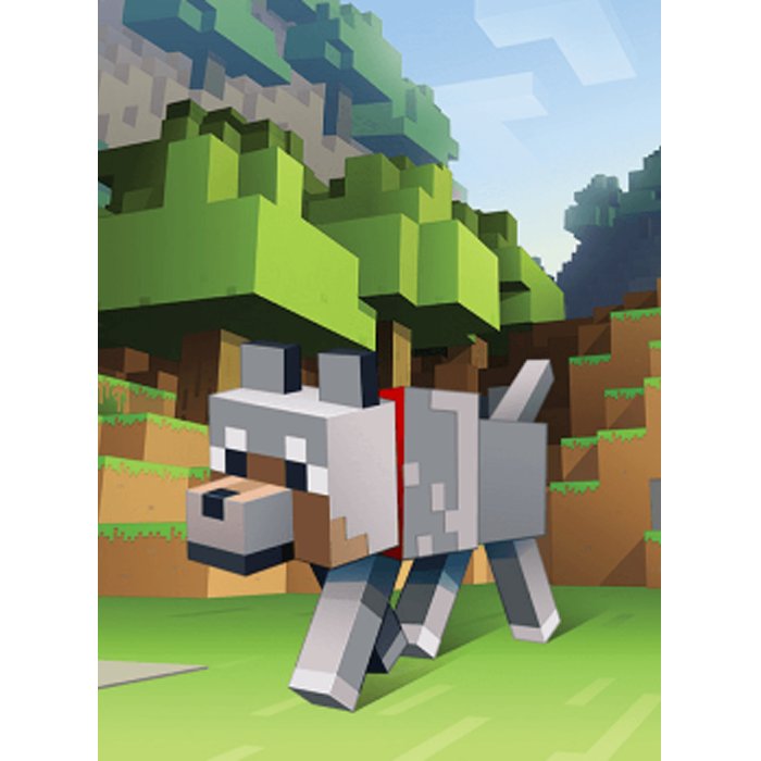 Arrives By ChristmasMinecraft Wolf Vinyl Figure