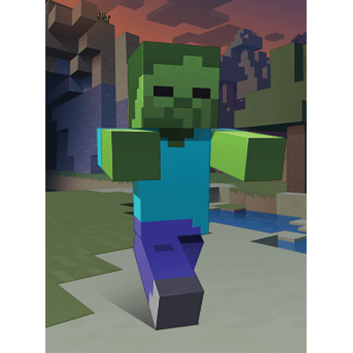 Halloween ShopMinecraft Zombie Beware of The Dark Glow in The Dark Adult T-Shirt