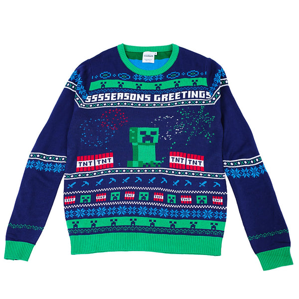 Holiday Sweater Ms Paint Sweater Minecraft Seasons Greetings