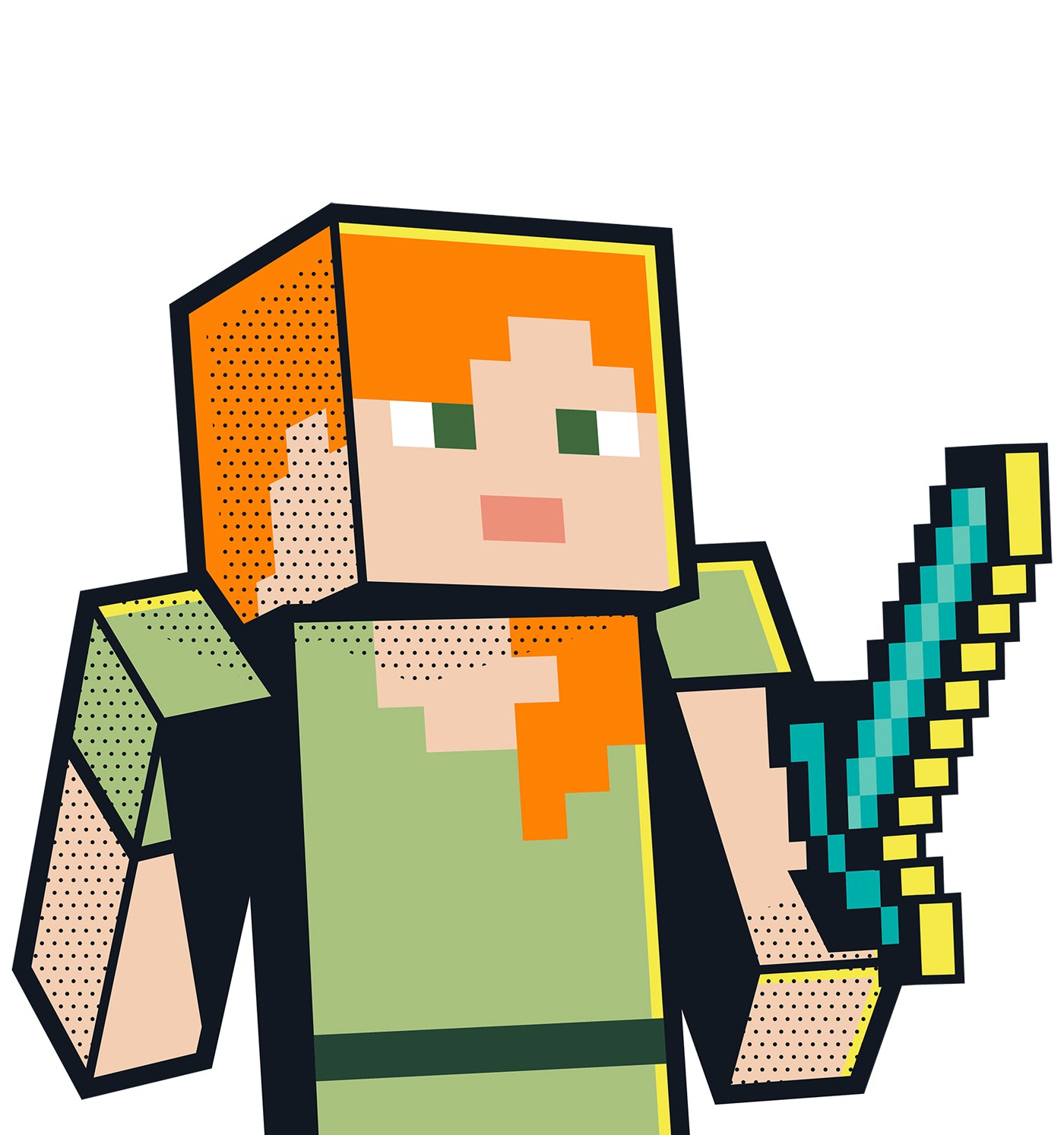 Minecraft Alex Cardboard Cutout Standee | Official Minecraft Shop