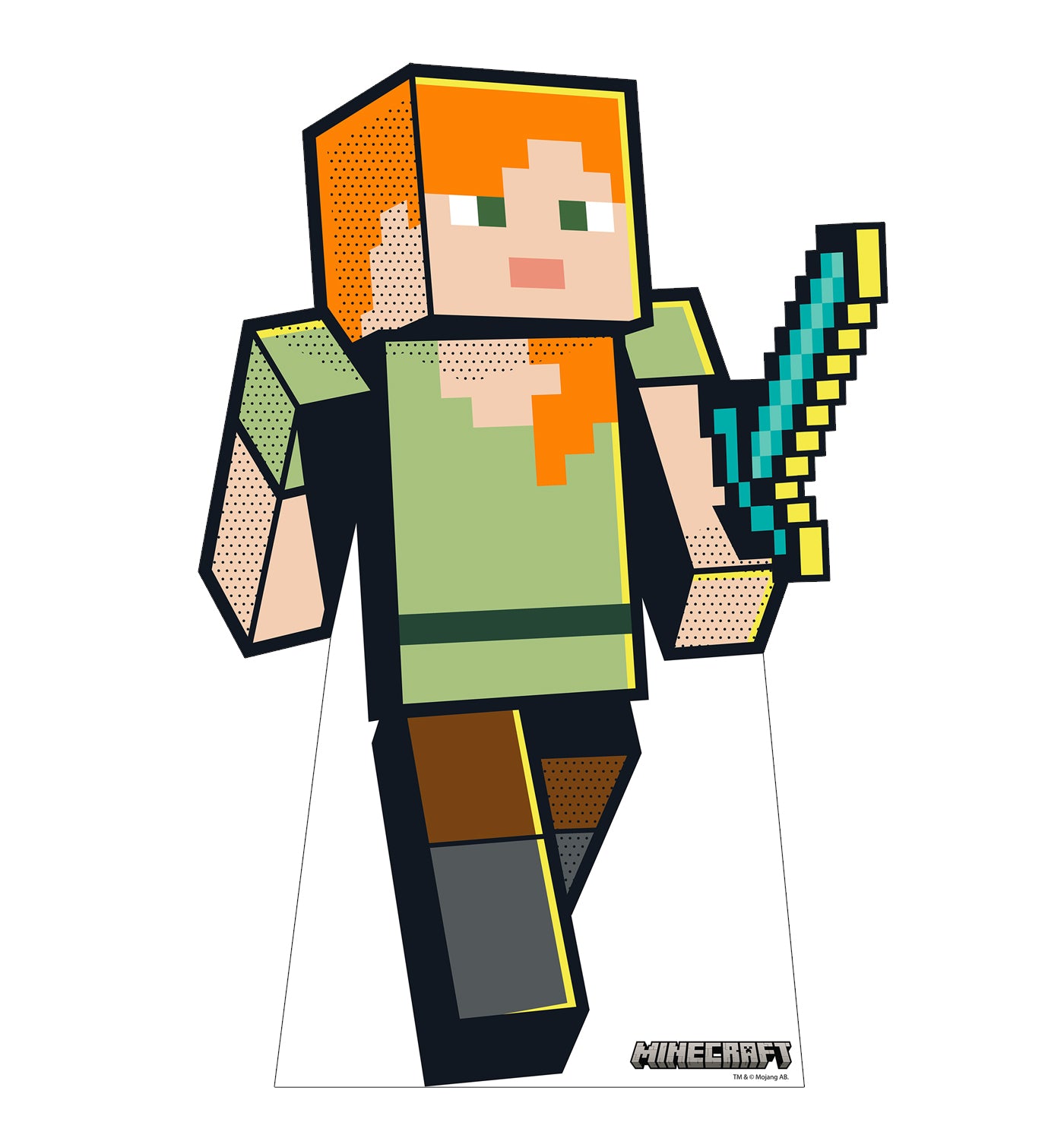 Minecraft Alex Sticker Minecraft Alex Cardboard Cutout Standee | Official Minecraft Shop