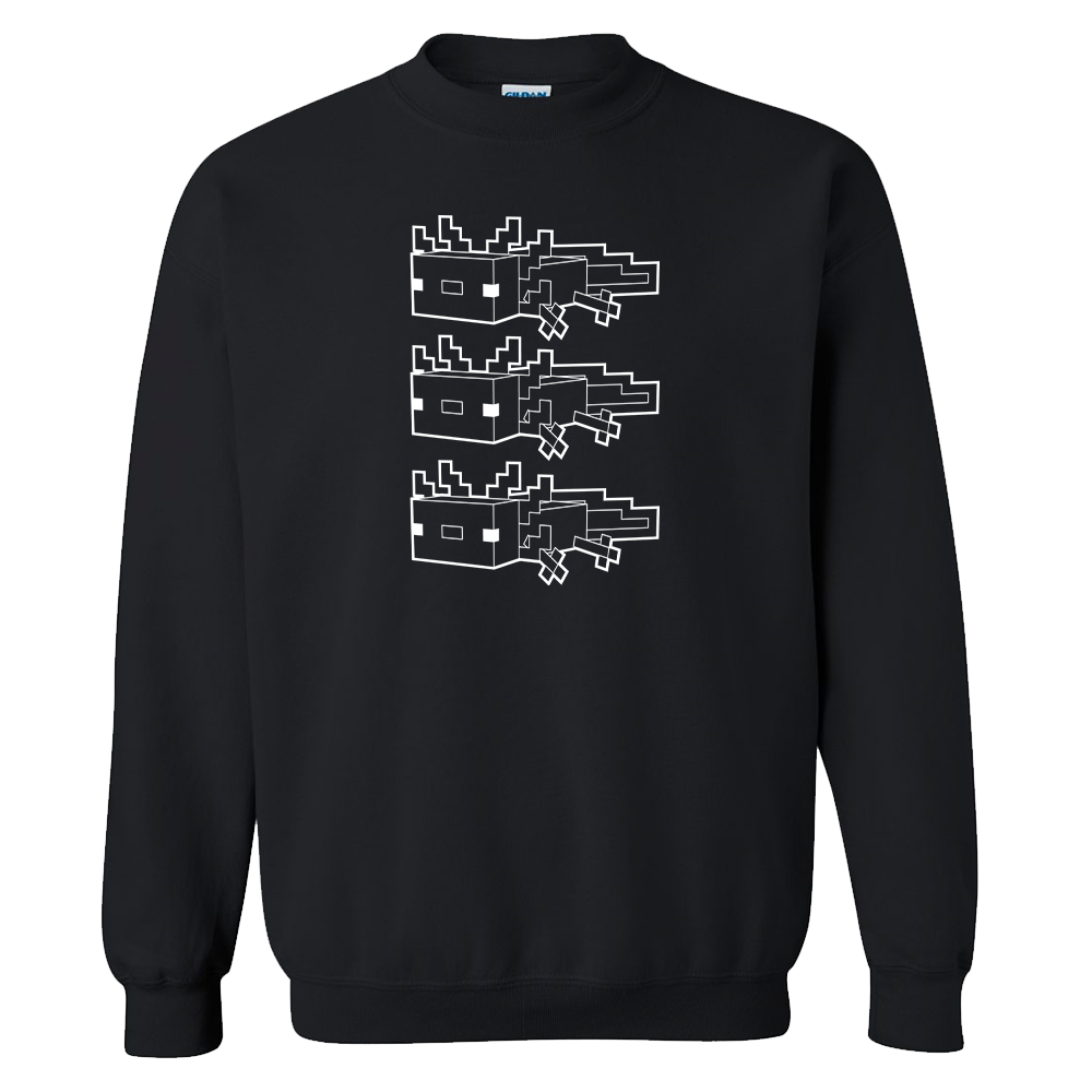 Minecraft Axolotl Outline Crewneck Sweatshirt | Official Minecraft