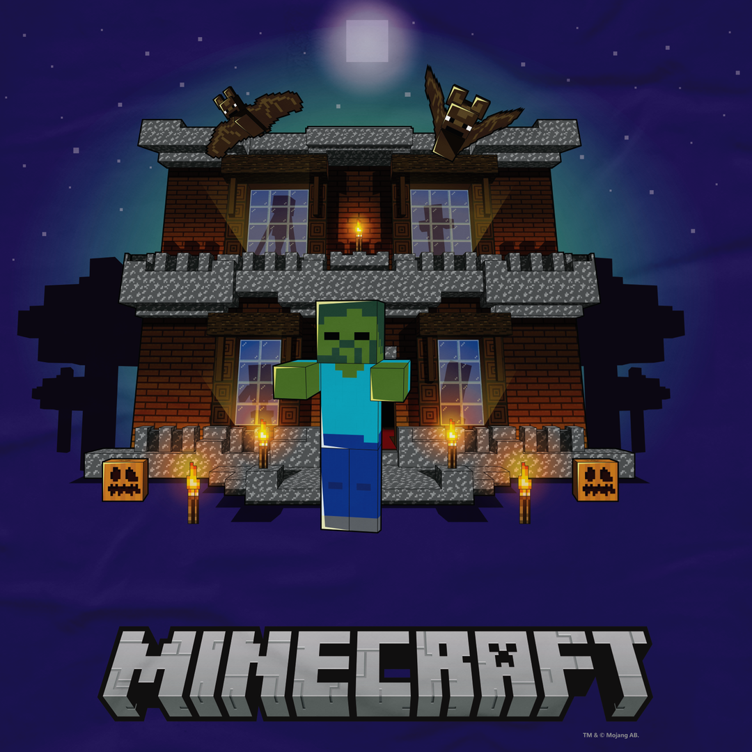 Minecraft Zombie Creepy Mansion Sherpa Blanket | Official