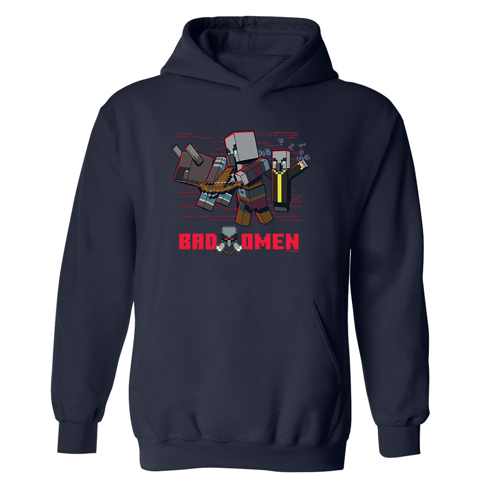 Minecraft Jolly Mobs Bad Omen Pullover Hoodie Official Minecraft