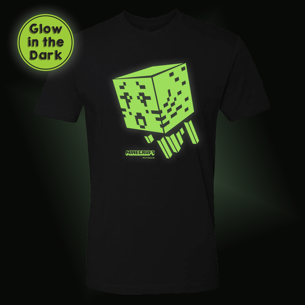 Minecraft Ghast Glow In The Dark Adult Short Sleeve T-Shirt | Official  Minecraft Shop
